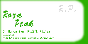 roza ptak business card